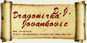Dragomirka Jovanković vizit kartica